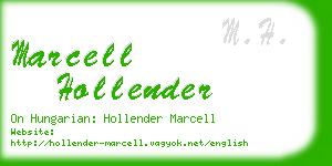 marcell hollender business card